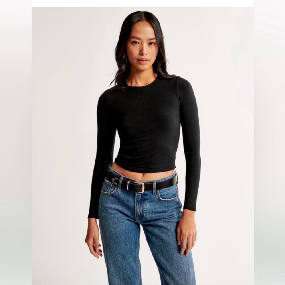 Abercrombie Soft Matte Black Long Sleeve Shirt